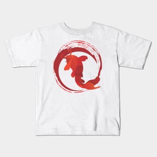 abstract red catfish Kids T-Shirt